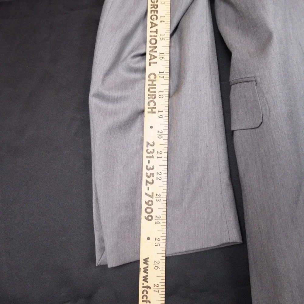 Paul Fredrick Blazer Mens 52L Grey Wool Professional Classic Fit